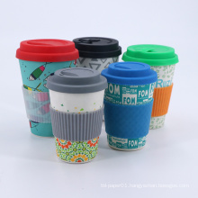 Biodegradable material cup in bamboo fiber